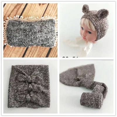 E(4 Pieces set) Растягивающийся реквизит для фотосъемки новорожденных, шапка для фотосессии+ обертывание+ наборы подушек bebe fotografia, аксессуары для фотосъемки - Цвет: E(4 Pieces set)