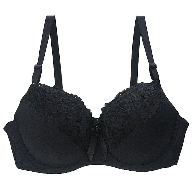 Womens Sexy Lace Bra D Cup Plus Size Comfortable Underwire Bralette with  Adjustable Shoulder Straps (36/80C-Black) : : Fashion