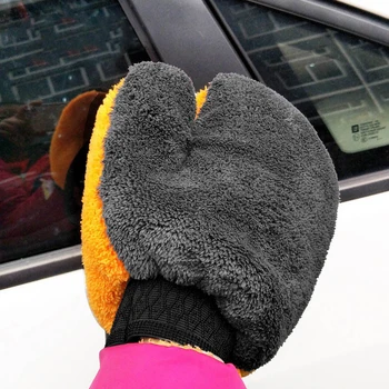 

Washable Gloves Car Wash Mitt Microfiber Car Wash Mitt Artificial Wool Plush Mitt Washing Cleaning Remove Dust Car Wash Gloves