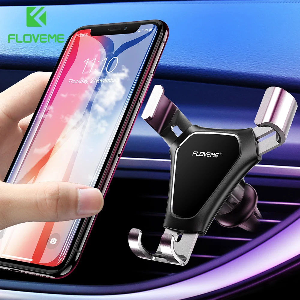 

FLOVEME Universal Car Phone Holder For Phone In Car Air Vent Mount Stand Mobile Holder For iPhone 7 X Xiaomi Smartphone Gravity