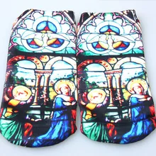 USUS-O1 Женские повседневные носки до щиколотки с объемным рисунком животных