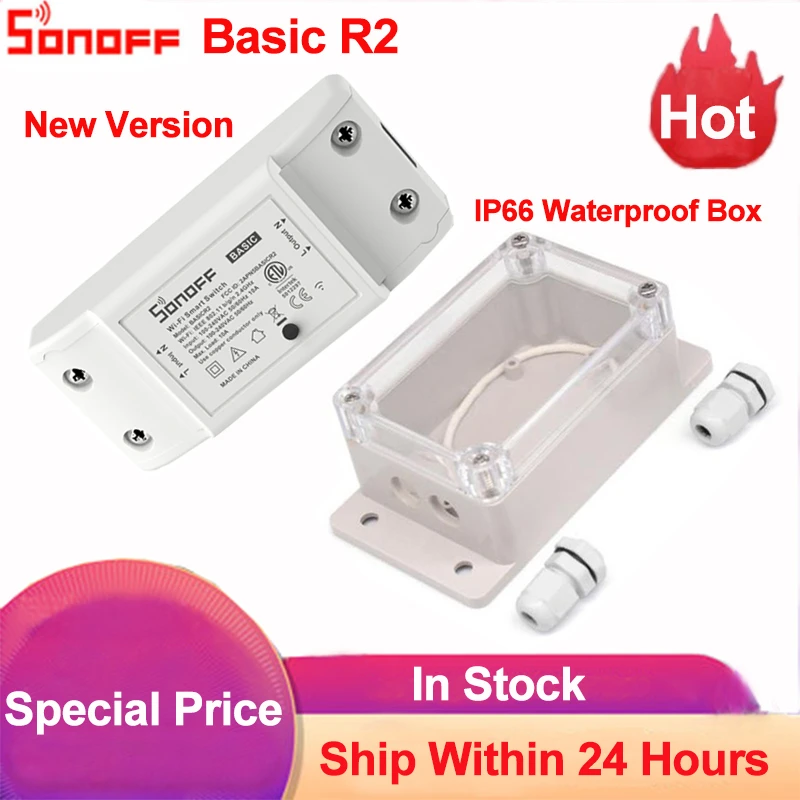 3pcs sonoff ® ip66 Waterproof Junction Case Waterproof Box Water-Resistant Shell