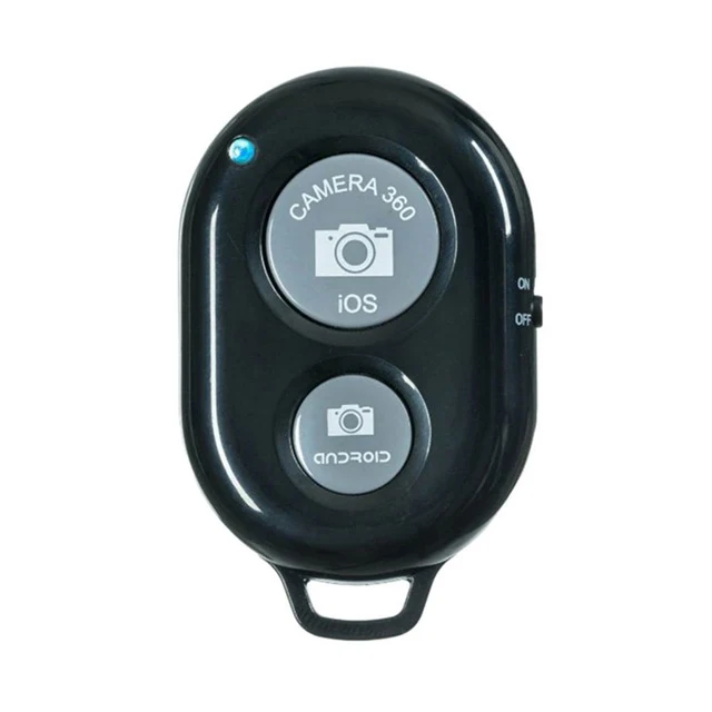 Bluetooth смартфон камера Пульт дистанционного управления затвора для селфи палка монопод для Android IOS iPhone X Кнопка спуска адаптеры - Цвет: Black