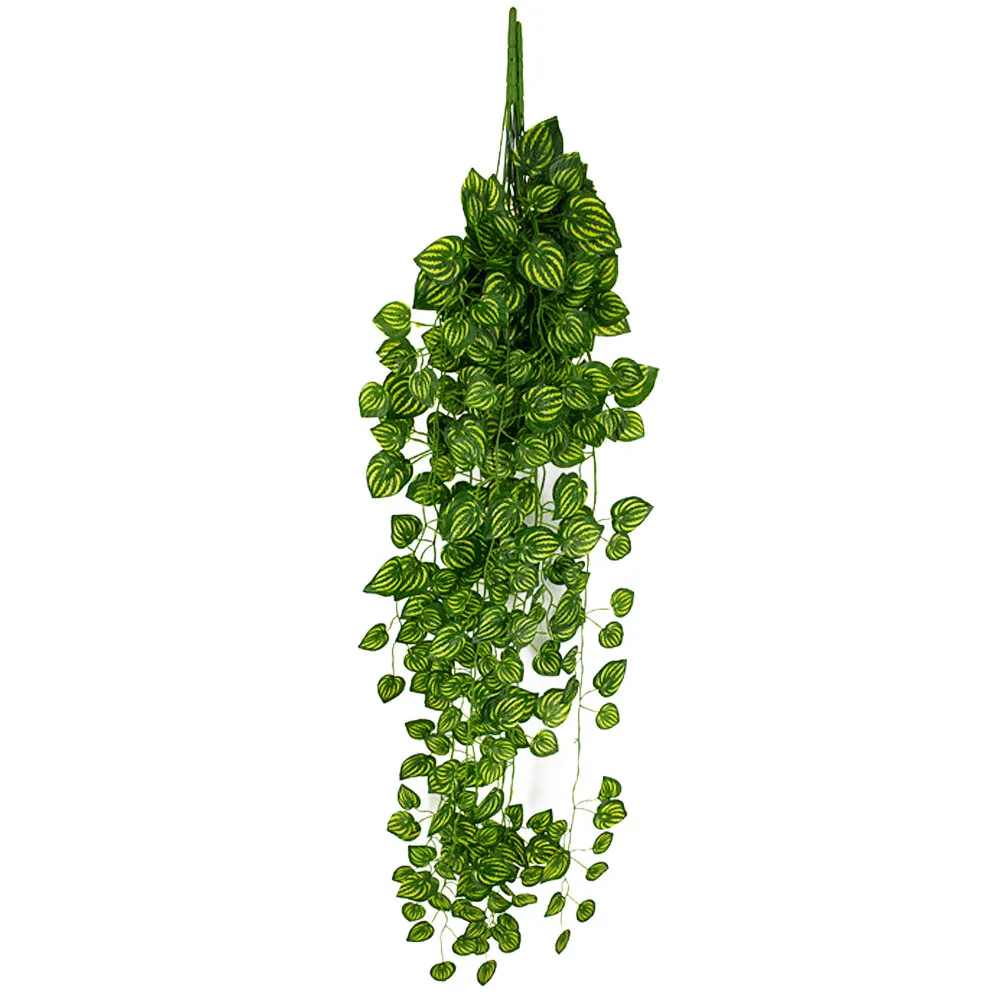 1Pcs Artificial Plants Fake Hanging Vine Plant Leaves Garland Home Garden Wall Decoration Green (14)