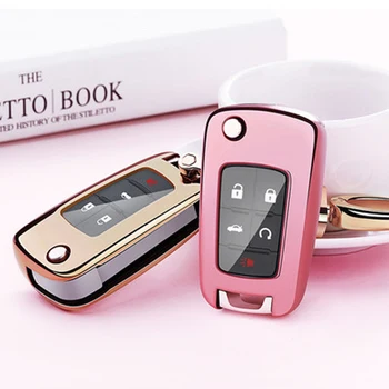 

For Chevrolet High Quality TPU Material Fashion Electroplating Car Key Protective Shell Cover Car Key Decorative Soft Shell