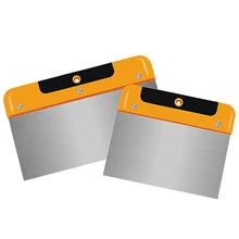 Grattoir en acier inoxydable 4 "/6"/8 "/10", fournitures de décoration domestique, manche en plastique PP, couteau à mastic pour remplissage, réparation, nettoyage des murs