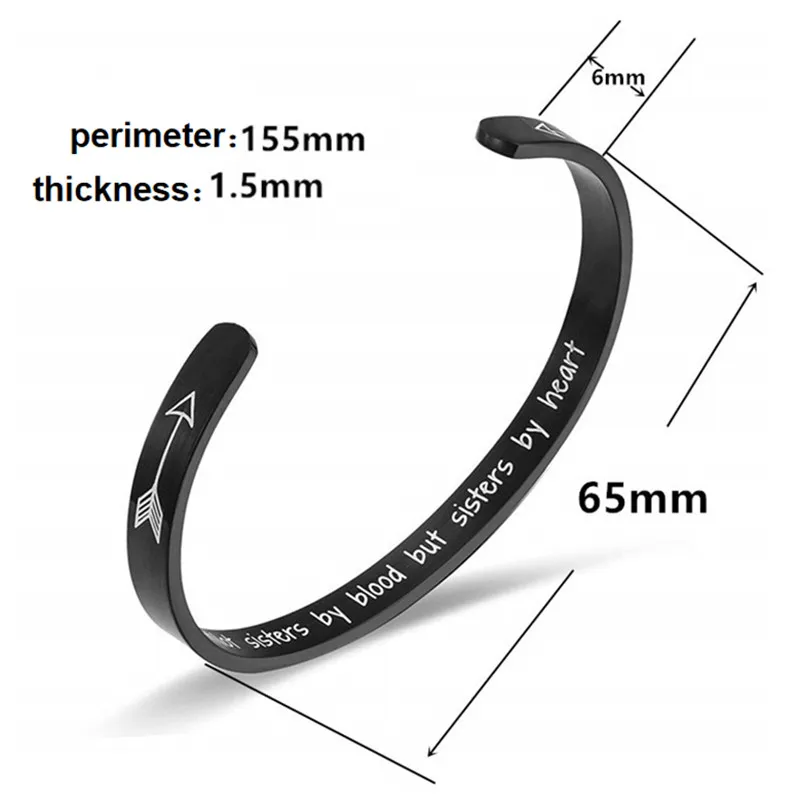 Лучшие друзья Браслет-манжета из нержавеющей стали браслеты ювелирные изделия «не сестры по крови, но сестры по сердцу» браслеты дружбы