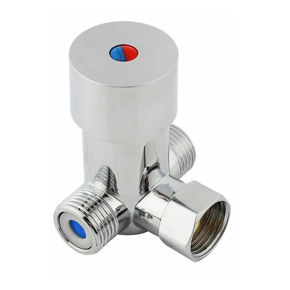 Смешивание кухонной холодной горячей воды серебро практичная нержавеющая сталь металлический треугольник контроль температуры Индукционная домашняя труба