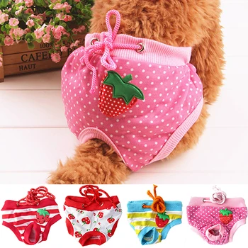 

Wholesale Female Pet Dog Puppy Diaper Pants Physiological Sanitary Short Panty Nappy Underwear M/L/XL 7KEQ