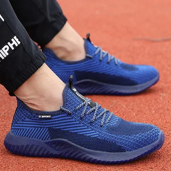 

Men's Vulcanized shoes Men Safety Shoes Work Sneakers Breathable Outdoor Walking Athletic Fitness Shoes
