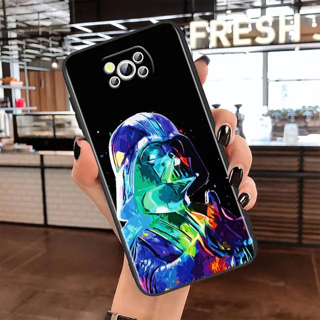 Star Wars Color Robot For Xiaomi Civi Poco X3 NFC X2 M3 M2 F2 F3 Pro C3 F1 A2 Lite Mix3 Play Soft Black Phone Case Style 04