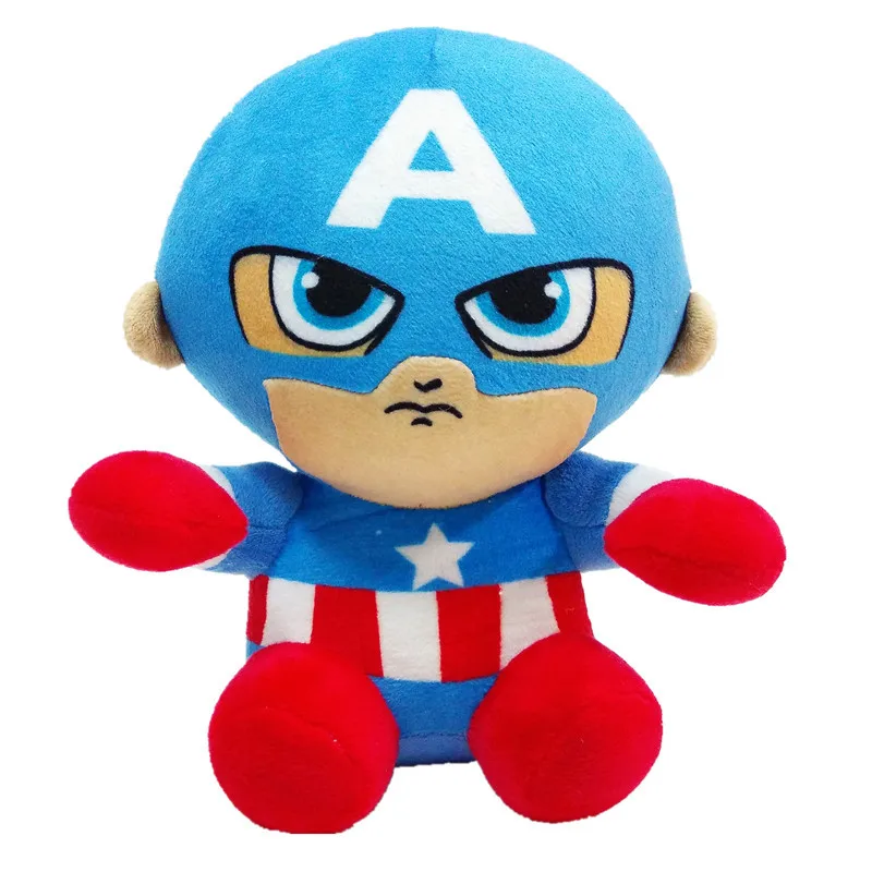 6 шт./пакет 20 см Marvel супер герой Капитан Америка Железный человек паук Плюшевые игрушки фильм «мстители» мягкие куклы для детей