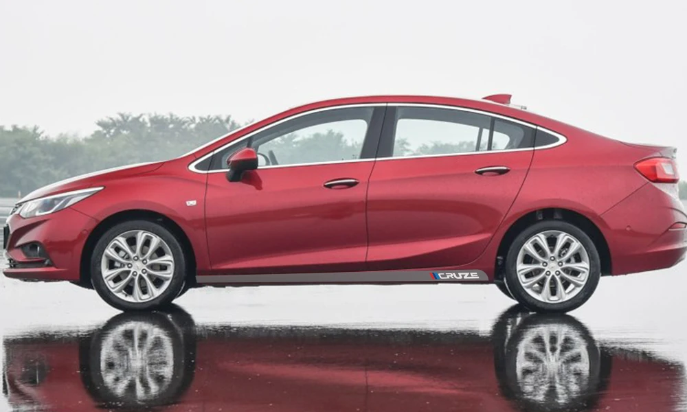 2 шт. автомобиля длинные боковые полосы наклейка для Chevrolet Cruze Авто Виниловая обёрточная бумага гоночный стиль Наклейки тюнинг автомобилей Автомобильные аксессуары