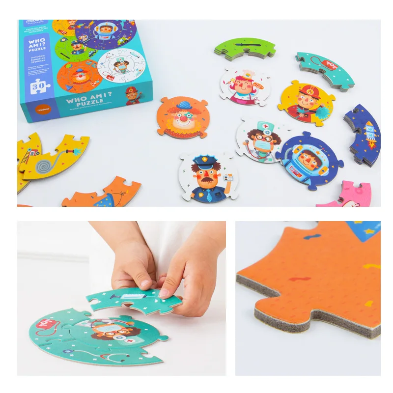 

MiDeer Business Matching Ring Jigsaw Puzzle Children'S Educational Double-Sided Large Pieces Paper Jigsaw Puzzle Early Childhood
