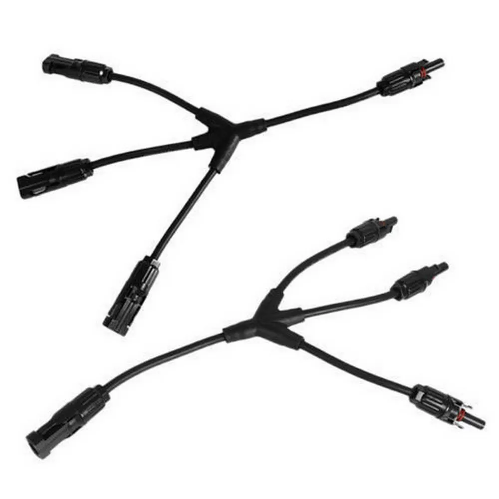 

1 Pair MC4 Y Solar Panel Cable Connector Branch 1 to 3 Type Male & Female