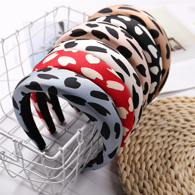 

2020 New Headbands for Women Personality Printing Single Knot Multicolor Wide Side Headband Hair Accessories