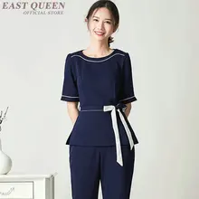 Летняя красивая форма косметичка одежда Половина рукава спецодежда 2 шт. наборы Одежда для массажа СПА униформа для салонов красоты AS130