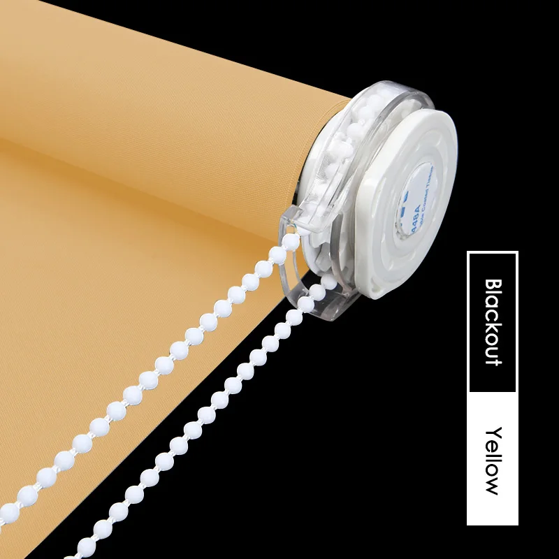 Рулонные шторы CASAYA без дрели, легкая установка, дневные и черные тканевые оконные шторы для гостиной, кухни, офиса - Цвет: Blackout yellow