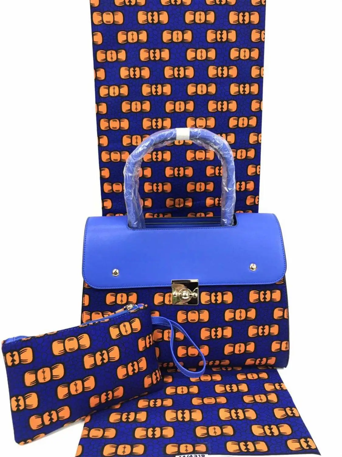 Высокое качество Африканский воск комплекты с сумкой 3 шт./компл. новейший дизайн набивной ситец высшего качества сумочка в комплекте 6 метров Африки в реальном Голландский воск Y90907-11