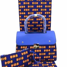 Высокое качество Африканский воск комплекты с сумкой 3 шт./компл. новейший дизайн набивной ситец высшего качества сумочка в комплекте 6 метров Африки в реальном Голландский воск Y90907-11