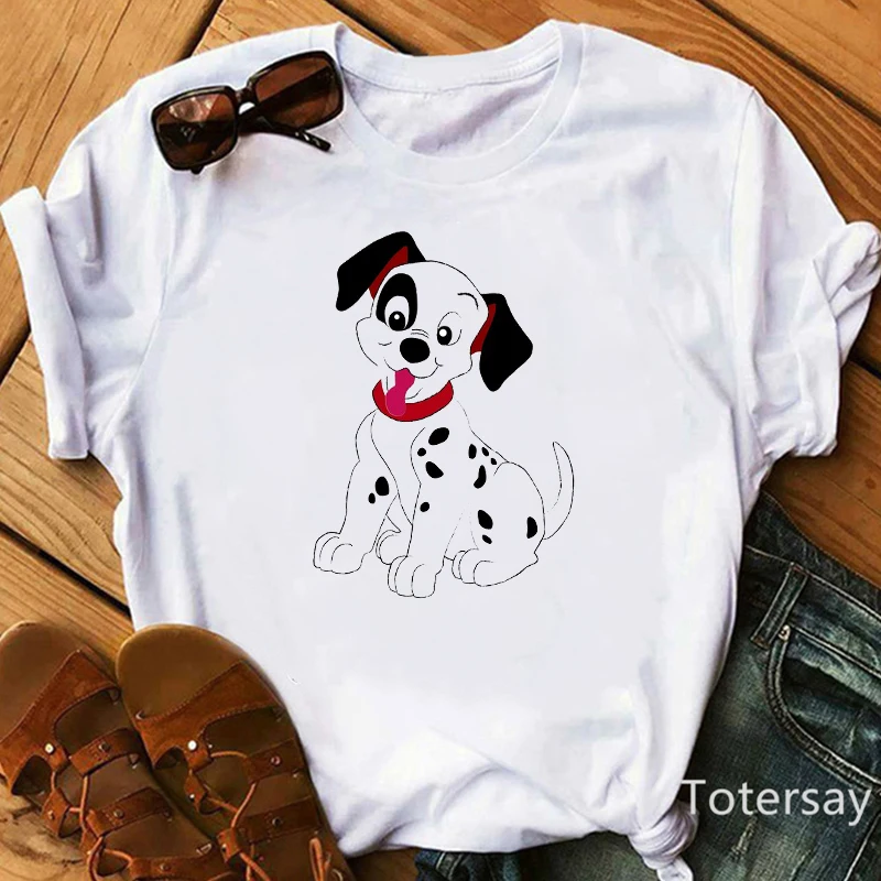 Women T Shirts Cruella De Vil Dogs Graphic T-shirt Female Clothes  Funny Cartoon T shirt Summer Tops Casual Oversized