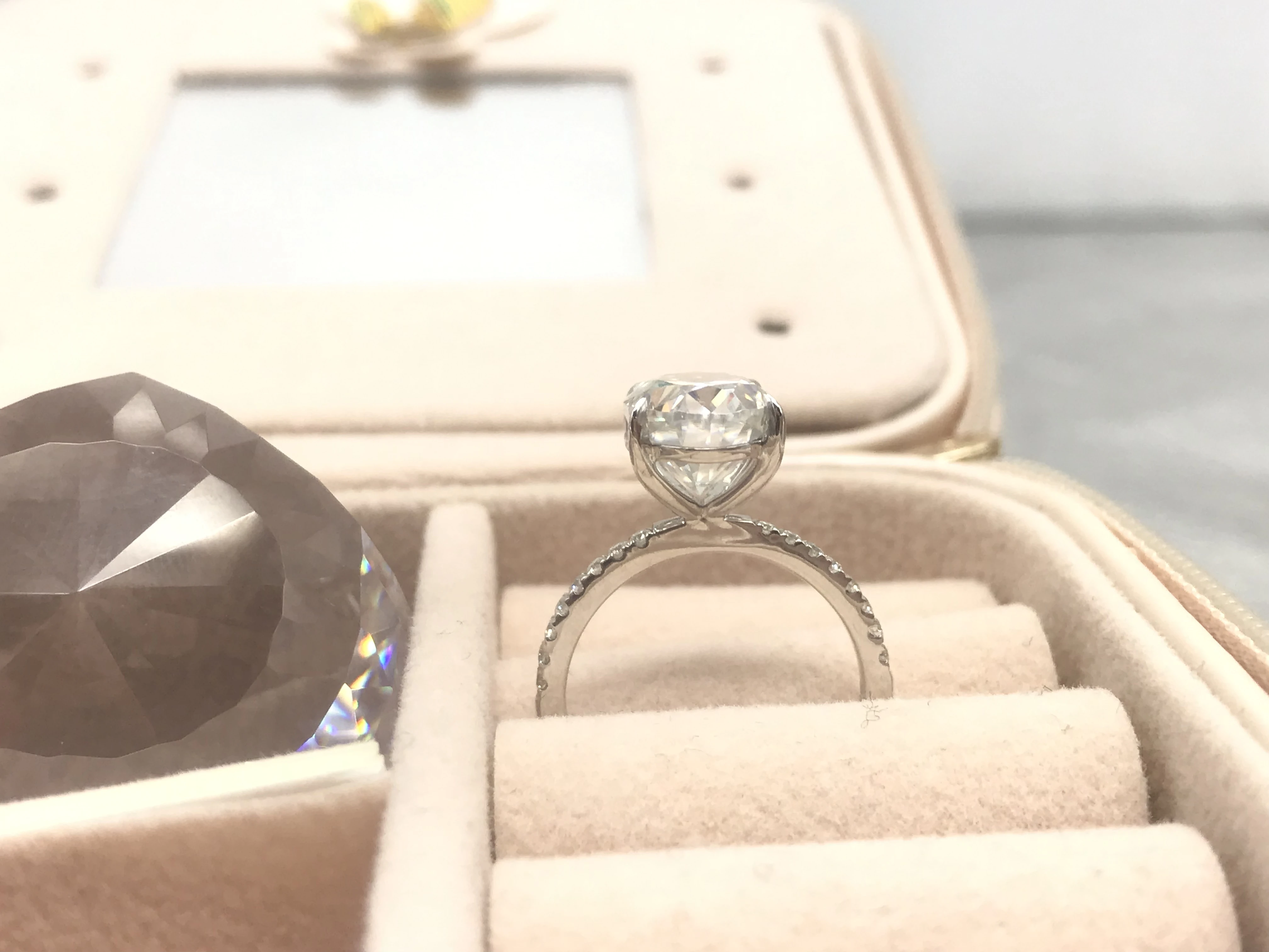 Starsgem отличное 18K Сертифицированный муассанит обручальное кольцо 2ct EF романтическое Moissanite кольцо для женщин
