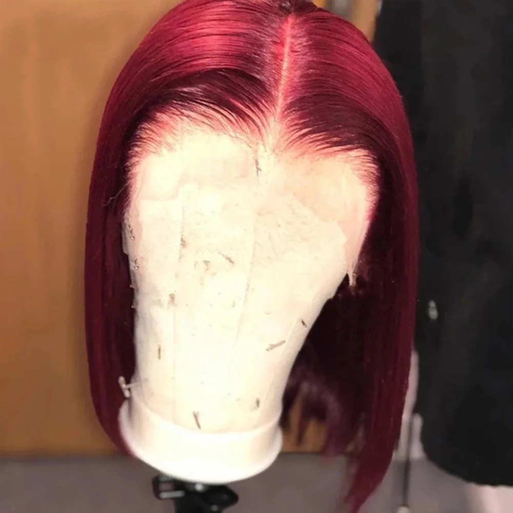 99j U часть индийские волосы Remy парики 5*5 искусственная кожа короткий Боб 13X4