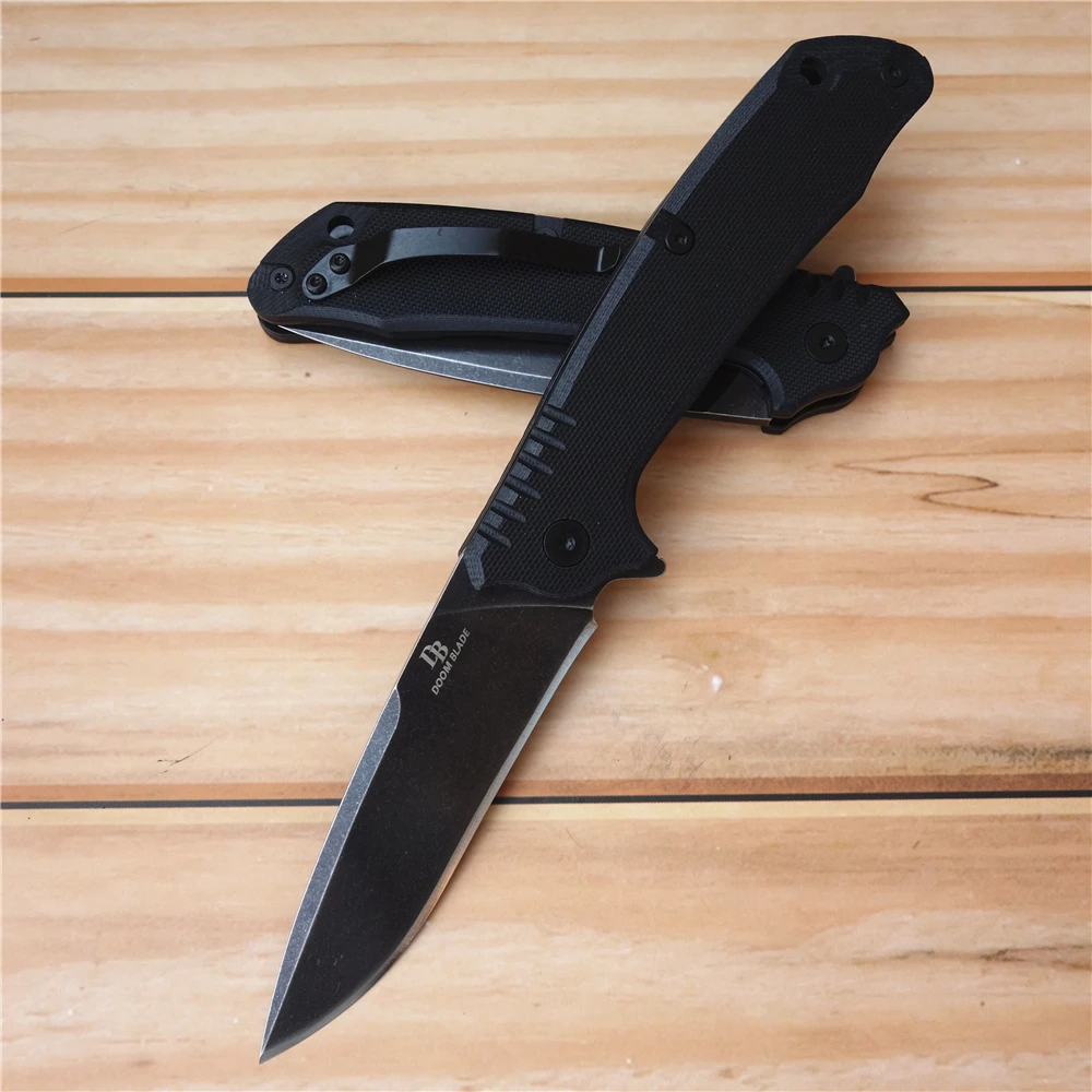 8 &quotFH11 60 61HRC Ножи карманные складные ножи D2 лезвие с шарикоподшипником рукоятка G10