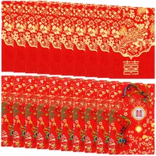 Porte monnaie pratique de 80 pièces, enveloppes rouges festives, cadeaux de mariage, sacs d'argent