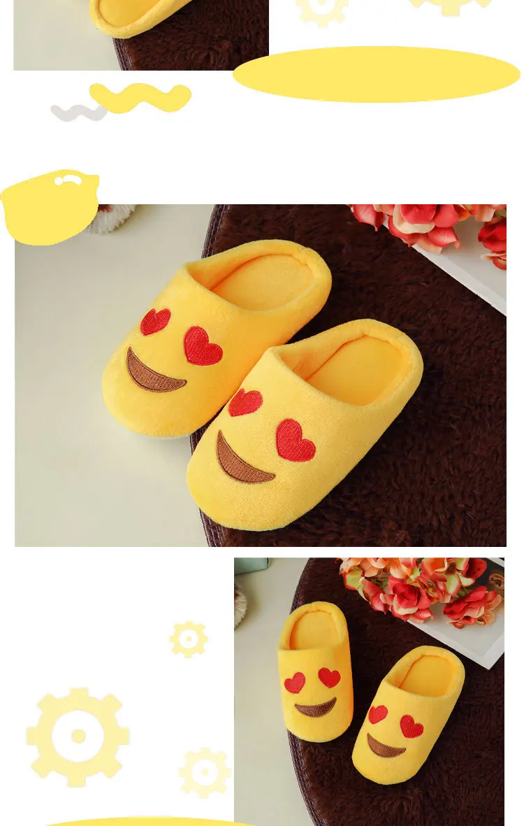 2021 Autumn Winter Children Girls Cartoon Expression Print Indoor Warm Slippers Boys Kids Casual Home Shoes girl princess shoes