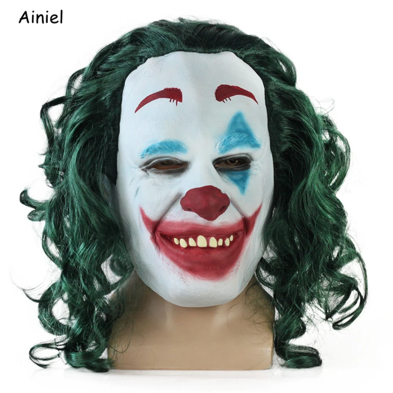 ジョーカーマスクバットマンダークナイトでヒース レジャージョーカー衣装ホラー怖いピエロマスク緑髪ハロウィンコスプレの小道具 Boys Costume Accessories Aliexpress