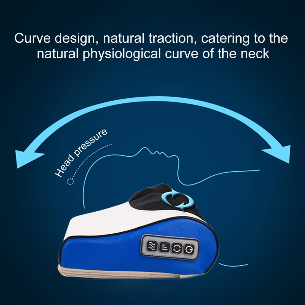 Массажер для шеи, шейный массажер для талии, плеча, спины, электрическая многофункциональная Массажная подушка, бытовая Массажная подушка для всего тела