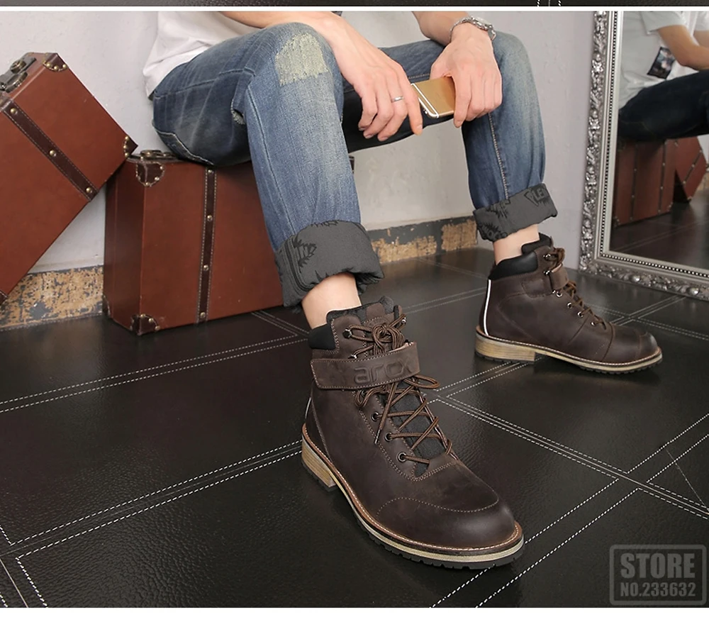 ARCX/мотоботы; водонепроницаемые кожаные ботинки для мотокросса; мужские мотоциклетные ботинки; обувь для путешествий; мото; винтажные ботильоны