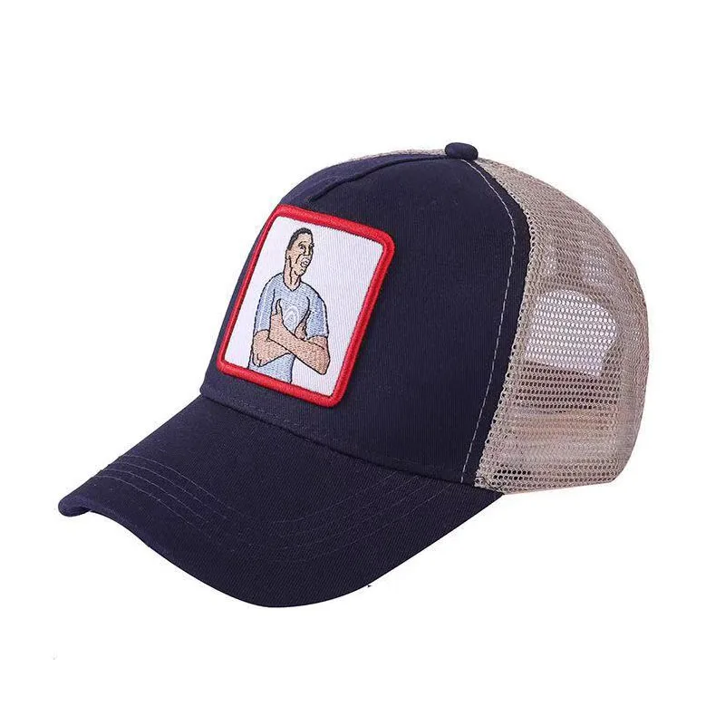 Бейсбольная кепка Borduren snapback hoed voor Весна mannen vrouwen Katoen повседневные сетчатые кепки Хип-Хоп Кепка унисекс pet groothandel - Color: Navy Blue