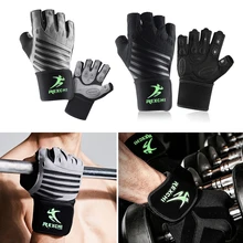 1 пара полупальцев перчатки с тренажерным залом фитнес-запястье унисекс перчатки для тренировки силовой защиты