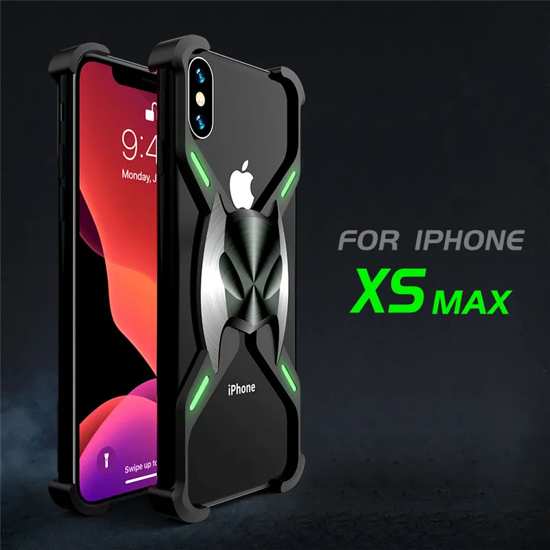 R-JUST для iPhone XR XS MAX алюминиевая металлическая Оголенная рамка чехол Магнит летучая мышь Бампер телефон чехол для iPhone 8 7 Plus X защитный чехол - Цвет: for iPhone Xs Max