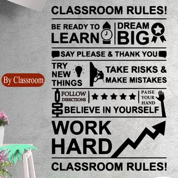 

Character Classroom Rules Big Dream Vinyl Decals Wall Stickers quotes For Classrooms Nursery Room Decor Vinyl Art Decals