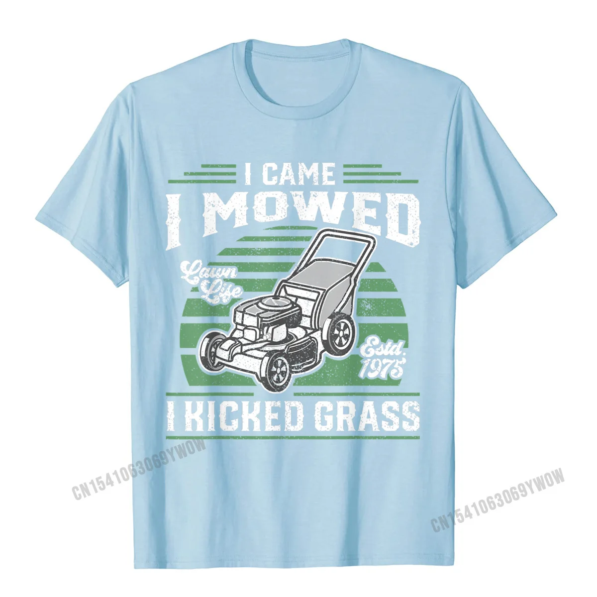 Design Group Summer Autumn Cotton Fabric Round Neck Men Tops Tees Custom Tee-Shirt New Coming Short Sleeve T Shirt I Came I Mowed I Kicked Grass Funny Lawn Mower Gift For Dad T-Shirt__81 light