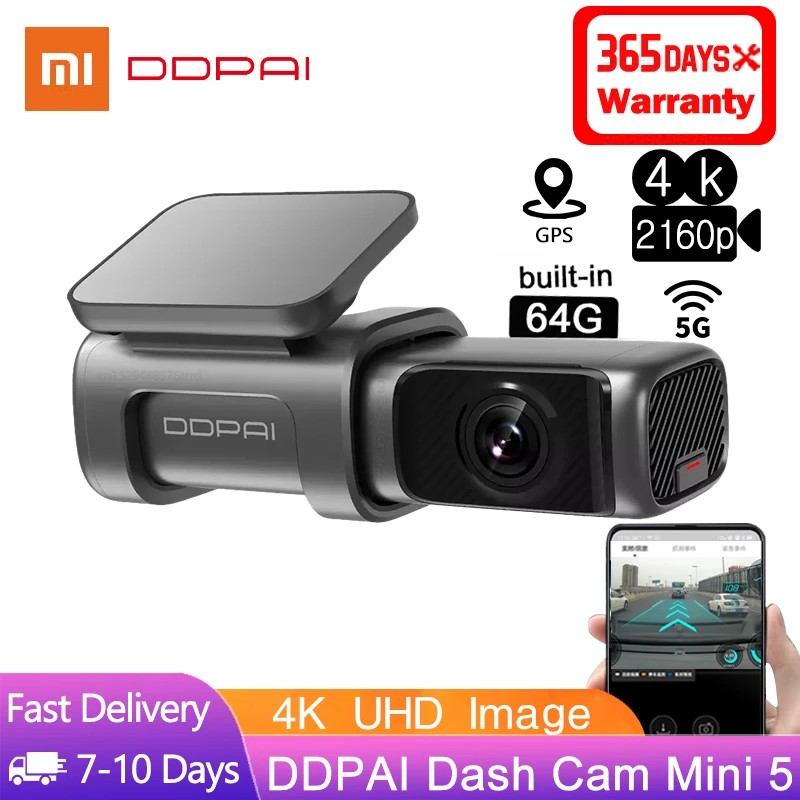 Ddpai Dash Cam Mini 5 4k Uhd Android Car Camera 24h Parking Build In Wifi Gps Sr Driving Video 2160p Car Camera Dvr Dash Camera Aliexpress