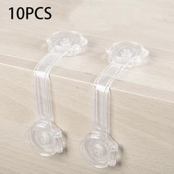 Serrure de sécurité pour bébé 10 pièces, serrure de porte transparente, Anti pincement, pour armoire à main, Protection pour bébé, boucle de sécurité 