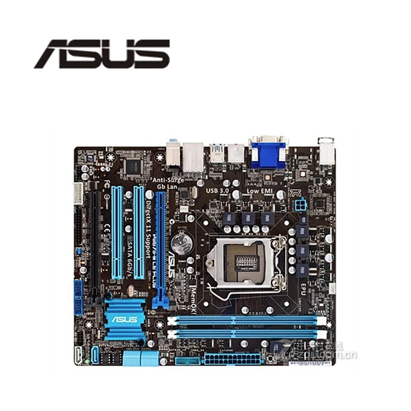 Компьютерная материнская плата LGA 1155 DDR3 для ASUS LE PLUS ПК Intel B75 P8B75 SATA II PCI E X16