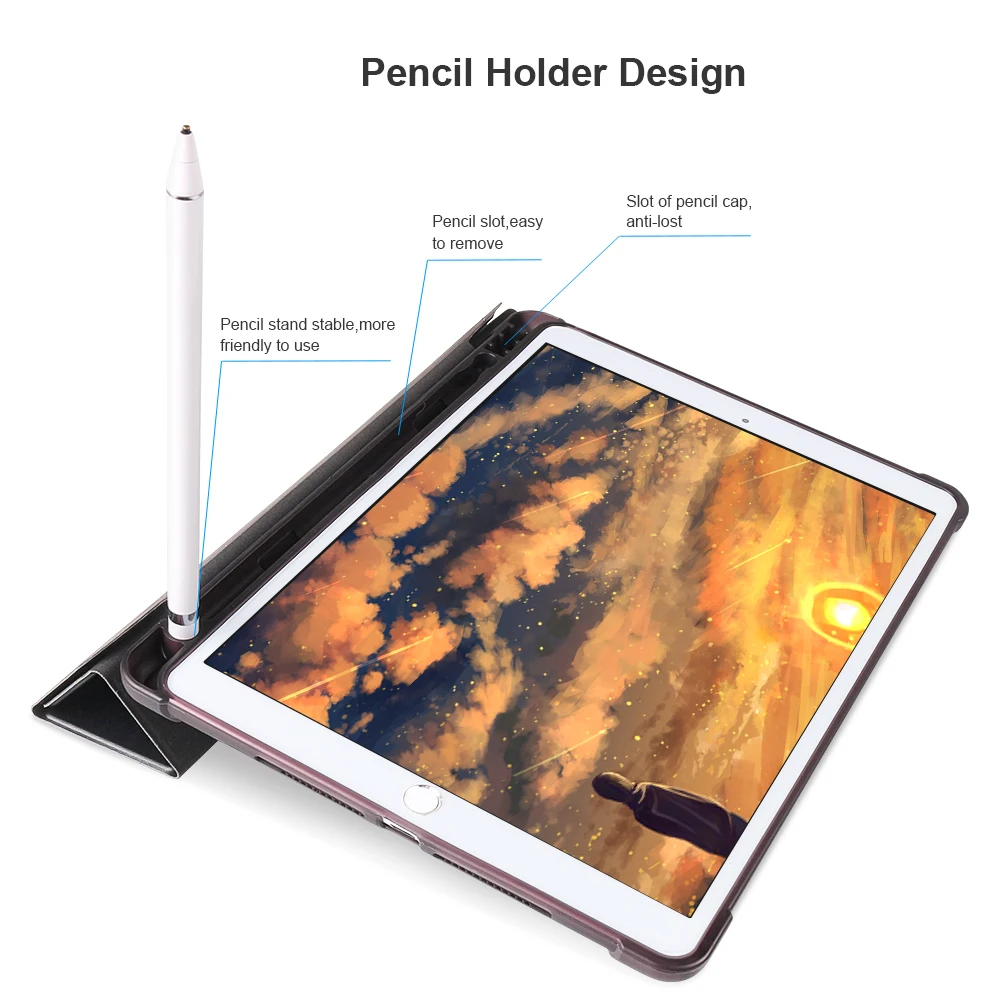 Для iPad Pro 10,5 чехол с карандашом держатель для iPad Air 3 чехол Funda, для iPad 10,2 чехол Pro 11 Air 1 2 9,7