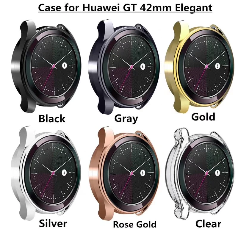Защитный чехол для Huawei watch case GT 42 мм Элегантный мягкий из ТПУ с покрытием защитный