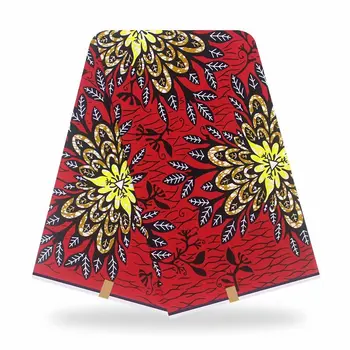 

2020 Hot Selling 6 Yards 100% Cotton African Wax Clothing Real Wax Ankara Wax Style for Patchwork Sewing Wedding Dress