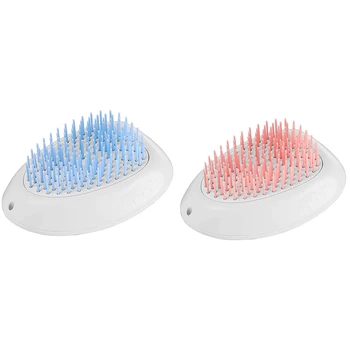 

Dog Brush & Cat Brush with Hair Catching Sn, Self Cleaning Dog Slicker Brush for Shedding, Pet Grooming Comb