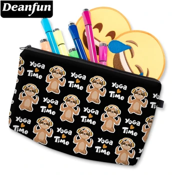 

Deanfun Cosmetic Bag Yoga Sloth Cute Waterproof Toiletry Bags Black Bags For Travel Makeup Bag For Women D52143