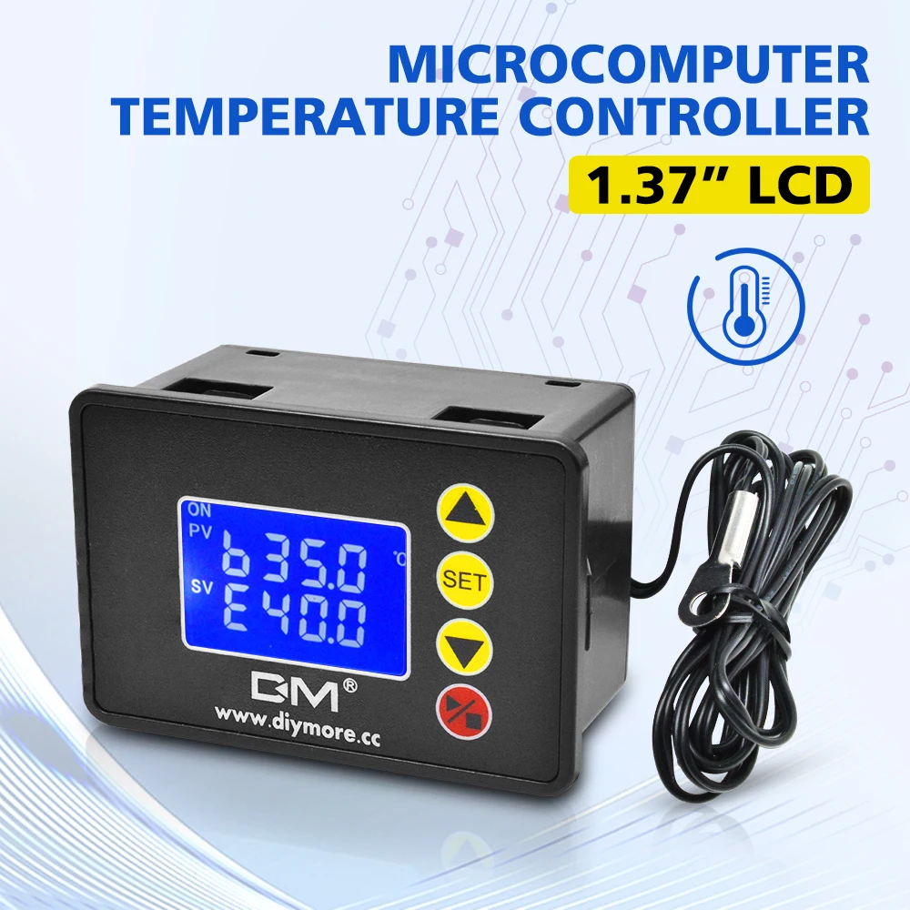 AC 110-220V DC 12V 24V 1,3" lcd цифровой регулятор температуры термостат инкубатор для аквариума водонагреватель регулятор температуры