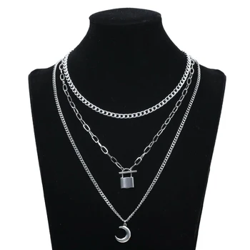 

2020 Stainless Steel Aesthetic Chain Around The Neck Choker Pendant Necklace For Women Egirl Goth Grunge Punk Jewelry Bijouterie