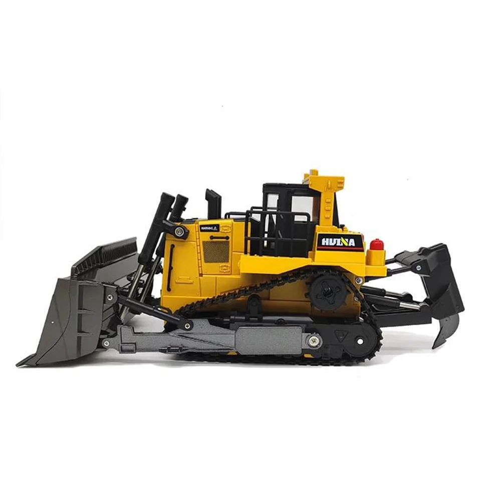 1/16 RC Bulldozer Truck Model Alloy Machine Car Gift 2.4G 9CH Radio Control Enjoyable Toys For Kids Adults HobbyToki HUINA 1569 4