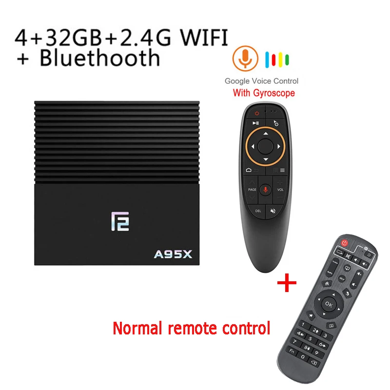 ТВ-бокс Android 9,0 Amlogic S905x2 A95XF2 Smart tv box 4 GB/2 GB 64GB 4K HD H.265 BT4.2 wifi 2,4/5G Google Play Netflix телеприставка - Цвет: 4 32GB G10s